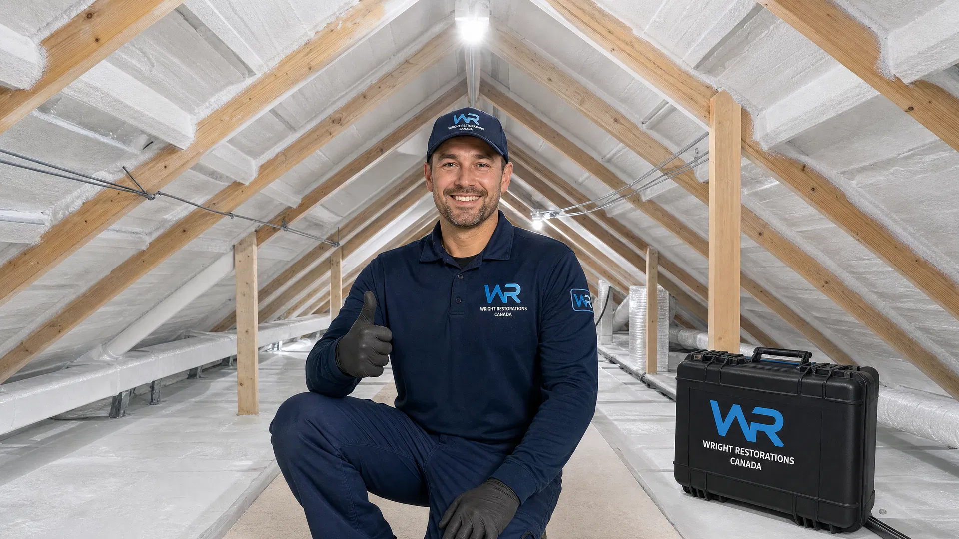 Attic mold remediation - after